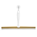 iDesign Bathroom Shower Squeegee, White/Soft Brass | Wall Hook Included - color: White/Soft Brass, style: Pack of 1