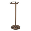 Gatco 1436BZ Toilet Paper Holder Stand, Bronze Finish, Freestanding Bathroom Floor Stand, Weighted Base