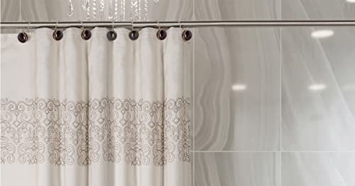 Creative Scents Dublin Brown Shower Curtain Hooks Decorative - Set of 12 Shower Hooks for Shower Curtain - Durable Shower Rings for Bathroom Curtain - style: Shower Hooks
