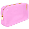 Small Clear Makeup Bag – Mini Cosmetic Pouch for Purse, Light Pink Travel Bag, Compact Clear Pouch for Cosmetics, Mini Purse Organizer - color: Light Pink, style: Small
