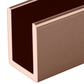 Brixwell SDCD38PC0-CCP4 Polished Copper 3/8" Fixed Panel Shower Door Deep U-Channel - 4 inch Sample - color: Polished Copper, size: 4 Inch - Sample