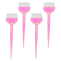 Beaupretty Hair Dye Brush Set 4 Pcs Hair Coloring Brushes and Comb Applicator Kit for Salon Home Diy Dyeing Highlights Foiling Treatment - color: Pink