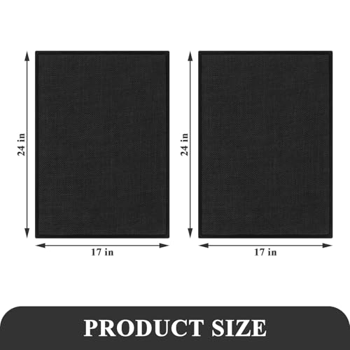 SHACOS Bath Mat Set of 2, Ultra Thin Washable Bathroom Rugs, No Slip Rubber Bath Rugs for Bathroom, Quick Dry Absorbent Bathroom Mat for Shower Outside Floor Toilet Sink (17"x24"+17"x24") - color: Black, size: 17"x24"+17"x24"