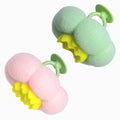 2 Pcs Bath Sponge, 2026 Upgrade Super Soft Yellow Flower-Shaped Suction Cup Bath Sponge, Upgraded 2-in-1 Flower-Shaped Ball Exfoliating Bath loofah Cleaning Brush, Mesh Shower Body Sponge(2 Color - style: Green+Light Pink