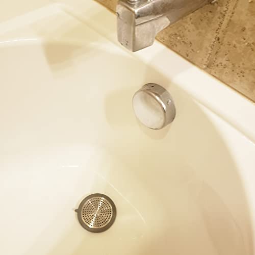 Danco 11040P Bathroom Sink Hair Catcher, Bathtub Drain Protector, Sink and Tub Strainer, 2-Pack - color: Brushed Nickel, size: Round [Pack of 1], style: Sink/Bathtub