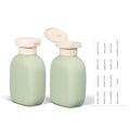 ASEVAT 3.4oz Travel Bottle with Flip Cap, Leak Proof Squeeze Bottles, Refillable Plastic Travel Containers for Creams, Lotion, Foundation, Shampoo, Conditioner - color: Green, size: 3.4oz