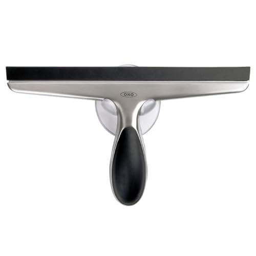 OXO Good Grips Stainless Steel Squeegee - All-Purpose for Bathroom, Glass Shower Doors, Mirrors, Tiles, Countertops and Car Windows - Streak Free
