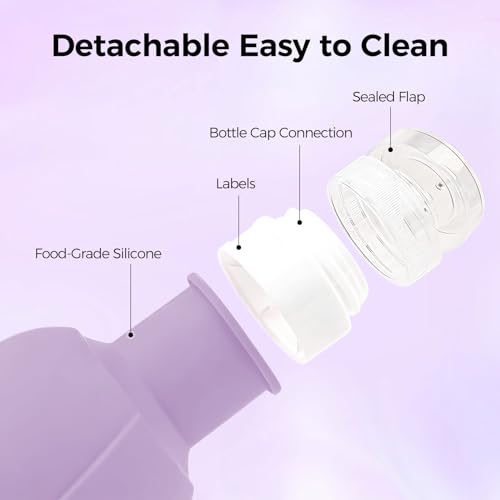 Silicone Travel Bottles - 3 OZ Travel Bottles Leakproof for Travel TSA Approved & Refillable Mini Cream Containers Set 8 Pack, 4 colors - color: PK+RS+PP+RD, size: 4 Bottles+ 4 Jars