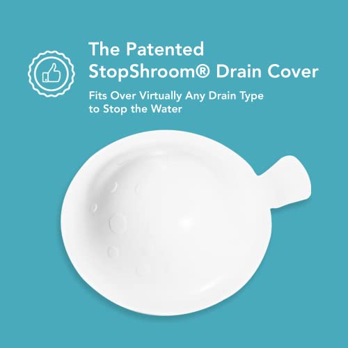 StopShroom The Ultimate Universal Drain Stopper Plug for Bathtub, Bathroom, and Kitchen Sink Drains (White) - color: White