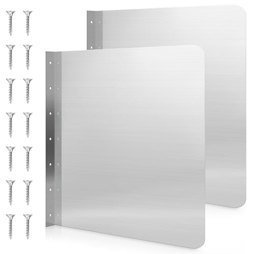 Therwen 2 Pcs Stainless Steel Side Splash Guard for Sink 20 x 20 Inch Wall Mount Guard with Screws Commercial Restaurant Hand Sink and Compartment Prep Sink Kitchen Sink Splash Protector Supply - size: 20 x 20 Inch