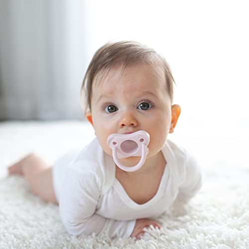 Dr. Brown's Anti-Colic Baby Feeding Set with Slow Flow Nipples, Travel Caps, Silicone Pacifier - Pink - color: Pink