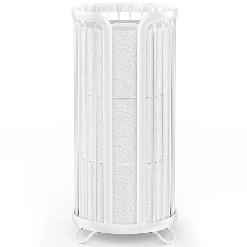 Toilet Paper Holder Stand, Freestanding Toilet Paper Storage,White | Waterproof Raised Feet,Rustproof,Fit 3 Mega Rolls,No Drilling No Assemble,Minimalistic Storage,Space-saving Renter Friendly - color: White, size: 1 Pack