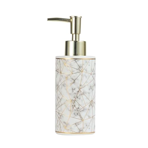 Ceramic Soap Dispenser for Bathroom Kitchen for Liquid Hand Dish Soap (Gold) - color: Gold