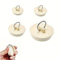 Drain Stopper Set,4 Sizes Bathtub Stopper Rubber Sink Stoppers Set White Stopper Plug with Hanging Ring for Bathtub, Kitchen and Bathroom