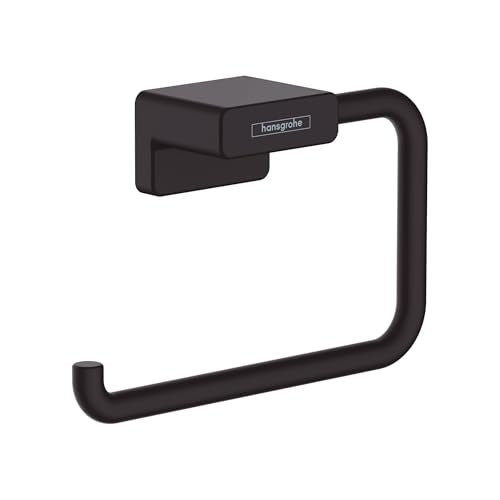 hansgrohe AddStoris Roll Holder without Cover in Matte Black 3-inch Accessories in Matte Black, 41771670 - color: Matte Black