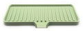 Silicone Soap Dish Tray and Sponge Holder with Drain Chute, Rectangular, Kitchen and Bathroom Sink Organizer (Pistachio, 9"x3.5") - color: Pistachio, size: (MD) 9"x3.5"