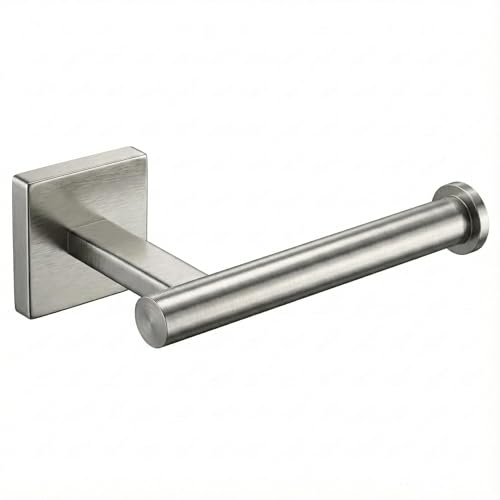 Brushed Nickel Toilet Paper Holder Wall Mount, SUS304 Stainless Steel Bathroom Tissue Roll Holder, Heavy Duty No-Wobble Square Design, Corrosion Resistant, Hardware Included - color: Brushed Nickel