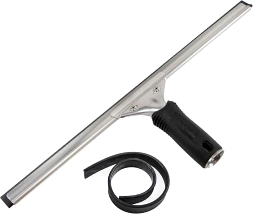 Unger Connect and Clean 16” Performance Window and Glass Cleaning Squeegee with Replacement Rubber, Cleaning Supplies, Heavy Duty Household Cleaner Tools with Streak-Free Results (Pack of 10) - size: 16 Inch (Pack of 10), style: 16” Performance Grip Squee