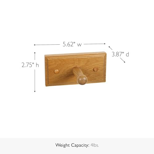 Dalton 4-Piece Bathroom Accessory Set, Honey Oak, Includes Towel Bar, Towel Ring, Toilet Paper Holder, and Robe Hook – Design House, 561258 - size: 4-Piece