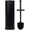 Blue Donuts Toilet Brush and Holder – Cleaning Brush Holder, Toilet Brush with Holder, Toilet Bowl Cleaner Brush and Holder, Stainless Steel, Black - color: Black