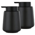 12Oz Hand Soap Dispenser Set - 2 Pack Ceramic Lotion Soap Dispenser Set with Easy-to-Press Black Pump, Refillable Mordern Liquid Dish Soap Dispensers for Bathroom & Kitchen (Black, Liquid Pump) - color: Black Liquid Dispenser