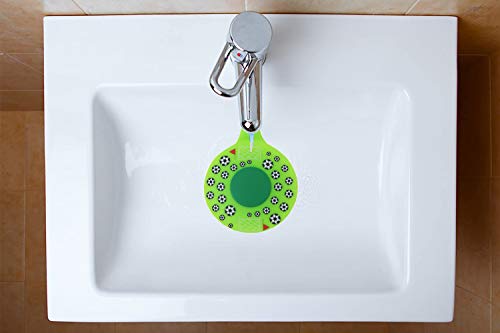 Bathtub Drain Stopper, Silicone Tub Stopper Plug, Universal Bath Drain Cover, Kids Tots Babies Gift (Green Football) - color: Green Football