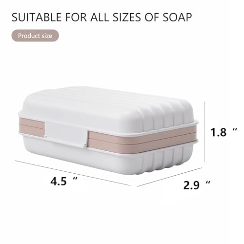 Travel Soap Container, Portable Travel Soap Case, Soap Dish with Lid for Camping, Outdoor, Bathroom, Hiking Traveling (3pcs 3 Color)