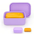 AIDIMMING Leak Proof Silicone Travel Soap Case with Drain Pad, Compact Bar Soap Container with Lid, Portable Soap Holder for Standard Bar Soap & Handmade Soap, Travel Camping Gym (Light Purple) - color: Light Purple