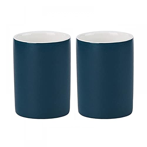 Gaolinci 2 Pcs Bathroom Cups, Ceramics Toothbrush Holder, Tumbler Cup, 9 Oz - color: Green