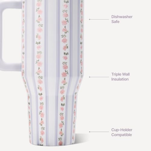 HydroJug Traveler 40oz, Insulated Tumbler with Handle & Straw, Primrose - color: Primrose, size: 40 Ounces