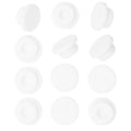 EASYEAH 2 Sizes 21/22 mm T-Shaped Silicone Plugs 13/16 inch Soft Flexible Rubber Stopper in Tube End Cap Cover Waterproof Sealing Hole Plugs for Bottles Pipes, White, 12 Pcs - size: 21-22mm(0.83-0.87")