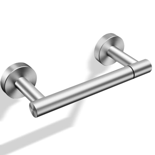 Day Moon™ Toilet Paper Holder Wall Mount, Modern Roll Holder for Bathroom, Stainless Steel Rustproof Double Post Pivoting Tissue Roll Holder for Bathroom, Classic, Brushed Nickel - color: Brushed Nickel