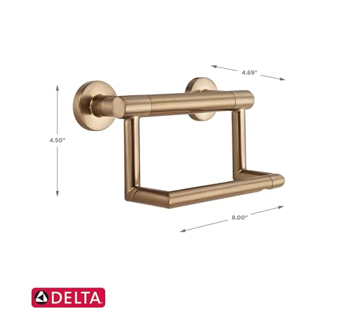 Delta Faucet 41550-CZ Contemporary Tissue Holder/Assist Bar, Champagne Bronze - color: Champagne Bronze, size: (Pack of 1)