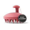 SXNSE - Revive Silicone Scalp Massager, Cherry - Manual Hair & Scalp Scrubber for Dandruff, Buildup, Itch, & Hair Growth - Soft Exfoliating Silicone Bristles for Wet & Dry Hair, Flake-Free Finish - color: Cherry