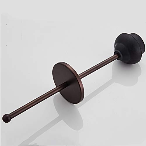 Bronze Toilet Plunger with Holder for Bathroom Metal Canister Holder Drip Cup, Heavy Duty, Deep Cleaning,Quick Dry Bronze - color: Bronze Plunger B