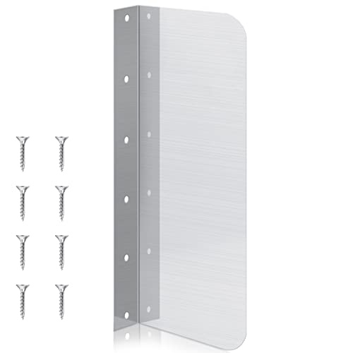 Amylove 15 x 6 Inch Stainless Steel Splash Guard Stainless Steel Wall Mount Guard with Screws Screws for Bathroom Sink Side Sink Splash Prep Sinks Protector for Commercial Kitchen Restaurant - size: 15 x 6 Inch