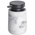 Clasin Home Liquid Soap Dispenser with Easy-to-Press Pump, 10 oz Refillable Hand Soap Dispenser with Extended Spout for Bathroom Kitchen Dish Lotion, Modern Stone Texture (White) - color: White