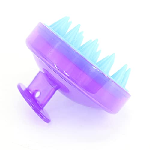BTWTRY Purple Hair Shampoo Brush Scalp Care Hair Brush with Soft Silicone Care Scalp Massager for The Scalp Exfoliate and Deep Scalp Cleansing (Purple) - color: Purple