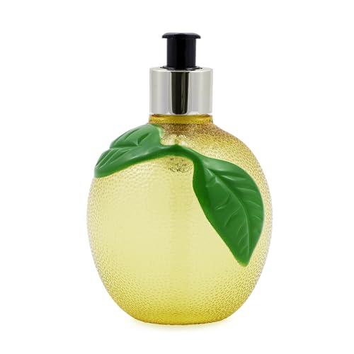 Simple Pleasures Lemon Limoncello Scented Liquid Hand Soap Dispenser - Plastic Novelty Decorative Refillable Hand Pump for Kitchen Countertops and Bathroom Sinks - color: Lemon