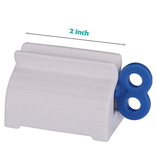 Toothpaste Tube Roller - Manual Squeezer Tool, Toothbrush Squeezer, Clip Holder Stand Winder by XYKEEY (Blue) - color: Blue