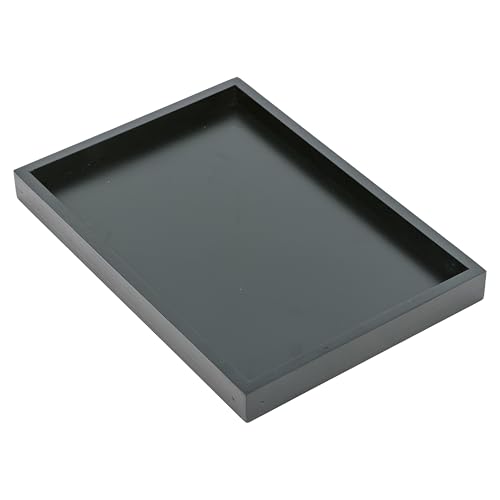 Natural Bamboo Serving Tray Platter 13 x 9 Rectangular, Black - color: Black, size: 13" x 9" x 1.2"