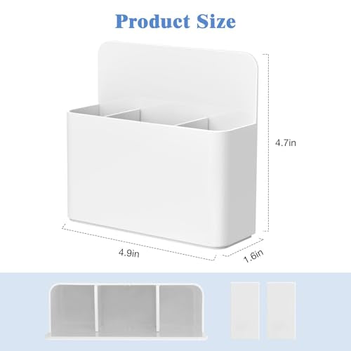MoKo Magnetic Toothbrush Holders for Cruise Essentials, Travel Toothbrush Holder for Bathrooms, Wall Mounted Tooth Brush & Toothpaste Organizer, Cruise Must Haves, White - color: White