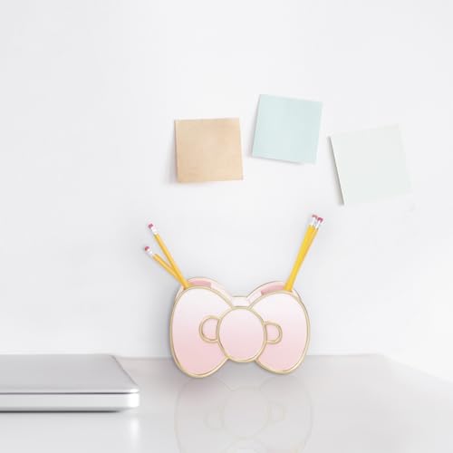 Jay Franco Hello Kitty Bow Toothbrush Holder - Pink Resin Pencil Holder - Bathroom Storage - color: Pink - Hello Kitty