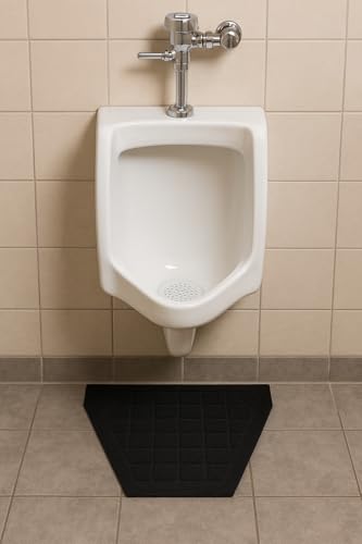 Guardian UPSAFEBLK Urinal Restroom Mat, Black, 20" x 20" | Case of 6 - color: Black, size: 20" x 20"