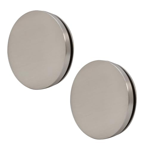 Westbrass D980R-2-20 Floating No-Hole Bath Waste Overflow Faceplate and Adaptor, Stainless Steel (2-Pack) - color: Stainless Steel, size: 2 Pack