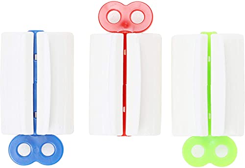 whiteeeen 3pcs Toothpaste Squeezer Dispenser Toothpaste Roller Toothpaste Seat Holder Stand for Bathroom