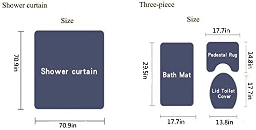 4PCS Pink Leopard Print Shower Curtain Set with Rugs, Toilet Lid Cover and Bath Mat, Shower Curtain with 12 Hooks, Durable Shower Curtain for Bathroom Set - color: Pink Leopard