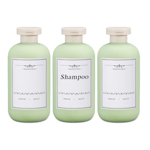 6.8oz Travel Bottles for Toiletries, Empty Plastic Squeeze Bottles with Flip Cap, Lotion Container for Toiletries Travel Size Shampoo and Conditioner (3 pack Green) - color: Green, size: 6.8 oz