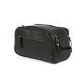 KomalC Travel Toiletry Bag – Premium Leather Dopp Kit for Men & Women with Water-Resistant Lining & Spacious Zippered Organizer - style: 1 Zip Classic Black