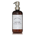 Amber PET Plastic Refillable Lotion Pump Bottle Dispenser 304 Grade Stainless Steel Pump, 16 oz with Chrome Accent Waterproof Label, Reusable Container for Home, Kitchen, Bathroom, Office, Business - color: Stainless Steel Pump